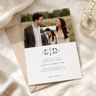 Orçamento Simples Convite de Casamento Boho Modern