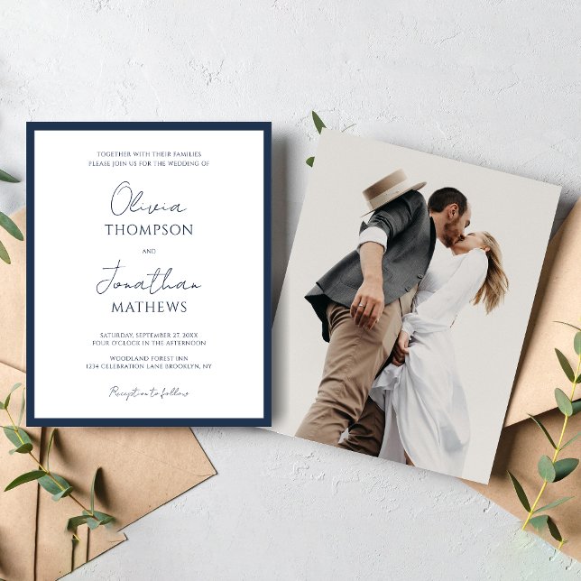 ORÇAMENTO Simples Convite de Casamento Fotográfico (Criador carregado)