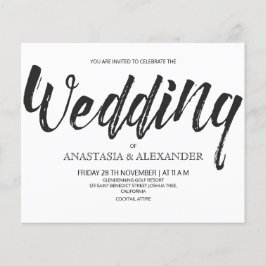 Orçamento Simples convite para casamento. Folheto