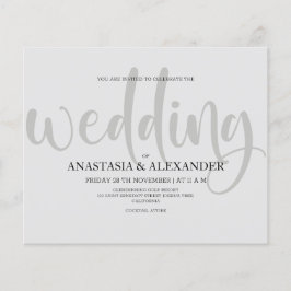 Orçamento Simples convite para casamento. Folheto