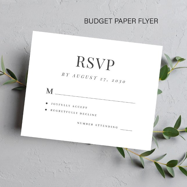 Orçamento simples flyer de RSVP de casamento moder (Criador carregado)