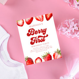 Orçamento Simples Morango Berry Primeiro Aniversár