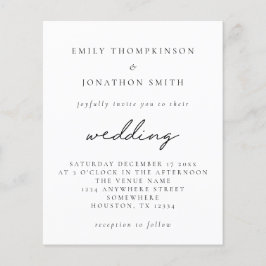 Orçamento Simples Qualquer Convite De Casamento De