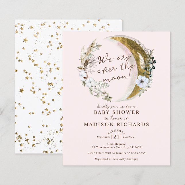 Orçamento Sobre O Convite Para Chá de fraldas Da L (Frente/Verso)