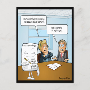 Orçamento Sorrateiro Cartão Postal Divertido