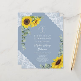 Orçamento Sunflower Blue Lace Primeira Comunhão