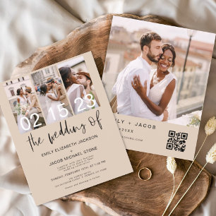 Orçamento Terracotta Código QR Convite de Casament