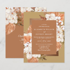 Orçamento Terracotta Dourado Convite para Casament