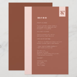 Orçamento Terracotta Modern Monograma Menu Casamen