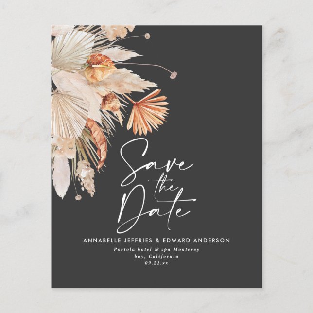 orçamento terracotta pampas capa salvar a data (Frente)