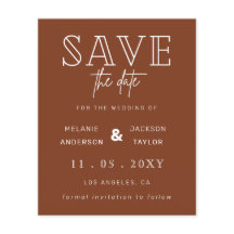 Orçamento Terracotta Rustic Foto Salvar Data