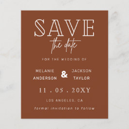 Orçamento Terracotta Rustic Foto Salvar Data