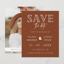 Orçamento Terracotta Rustic Foto Salvar Data