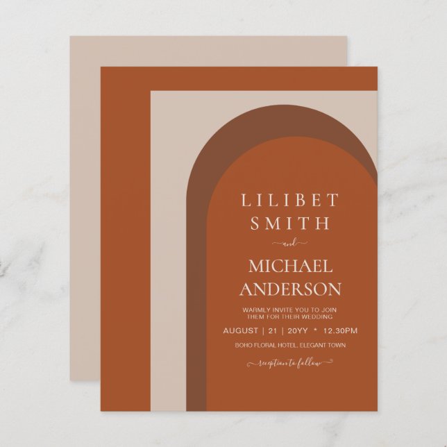 ORÇAMENTO Tons de Terra Terracota Ousada Noiva (Frente/Verso)