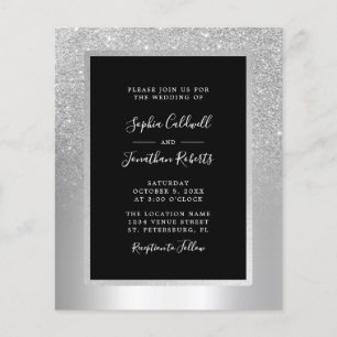 Orçamento Tudo em Um Convite de Casamento de Folha