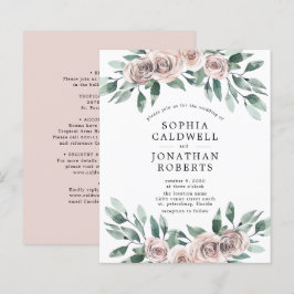 Orçamento Tudo em Um Convite de casamento de Rosas