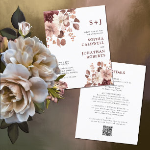 Orçamento Tudo em Um Convite de casamento Floral