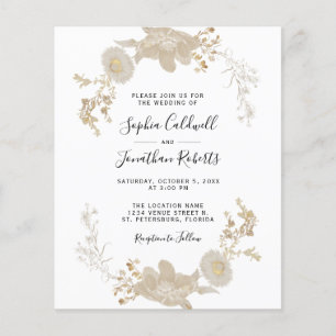 Orçamento Tudo em Um Convite de casamento Floral 