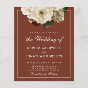 Orçamento Tudo em Um Convite de casamento Floral T