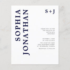 Orçamento Tudo em Um Marinho Convite de Casamento 