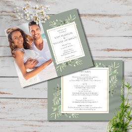 Orçamento Tudo Em Um Sábio Foto Verde Casamento