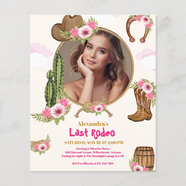 Orçamento Última Rodeio Cowgirl Festa de Chá de No (Frente)