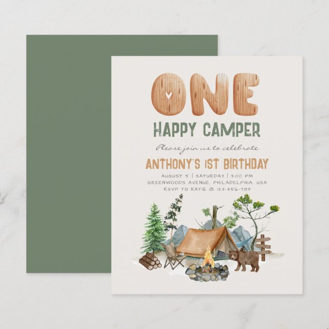 Orçamento Um Feliz primeiro aniversario de Camper  (Frente/Verso)