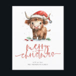 Orçamento Vaca Highland 2026 Calendário Feliz Nata<br><div class="desc">Orgulho do Pai Natal em 2026 Calendário Feliz Natal. Um orçamento com um preço menor de 4, 5 x 5, 6" de semivrofe de 110 lb, semelhante em espessura a um cartão postal. Há um por folha. Bonitinho festivo pelos desejos de férias, com este design divertido com uma doce vaca...</div>