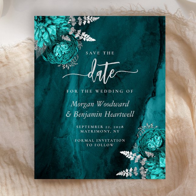 Orçamento Verde-água Floral Prata Casamento Salve  (Criador carregado)