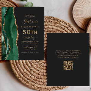 Orçamento Verde Ouro Ágata Código QR 50º Aniversár