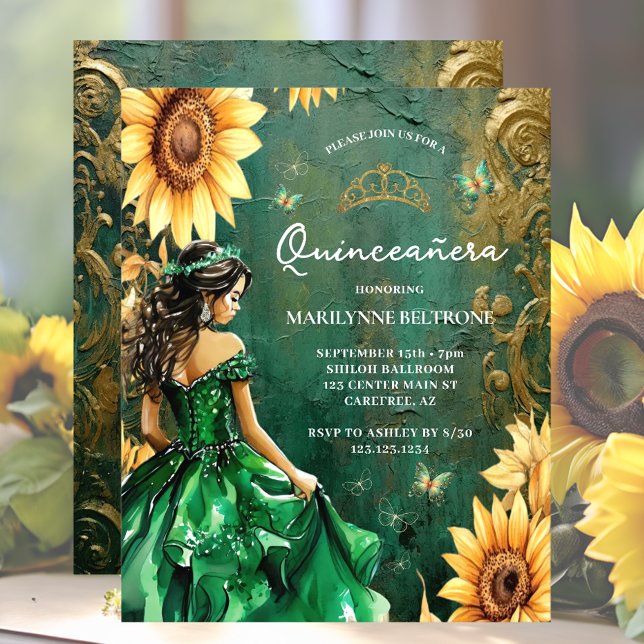 Orçamento Verde Princesa de Girassol Dourada Quinc (Criador carregado)
