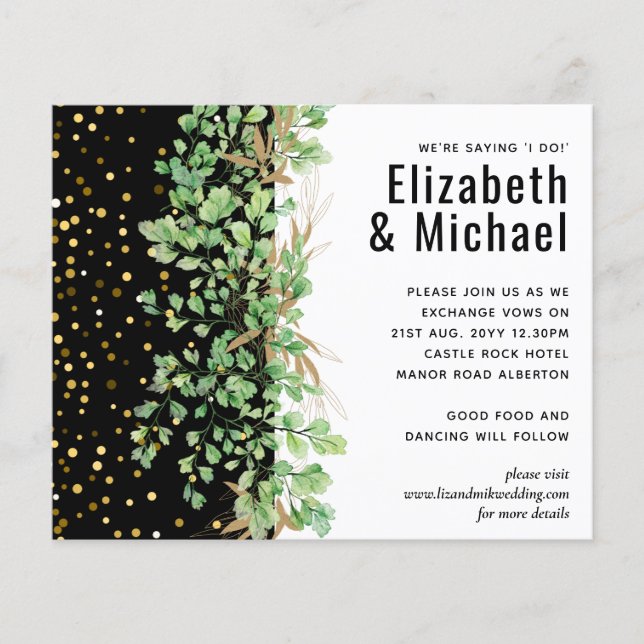 Orçamento VERDEJANTE Folhas Céu Noturno Casamento (Frente)