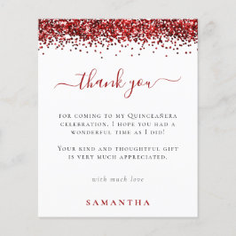 Orçamento Vermelho Brilho Foto Quinceanera Obrigad