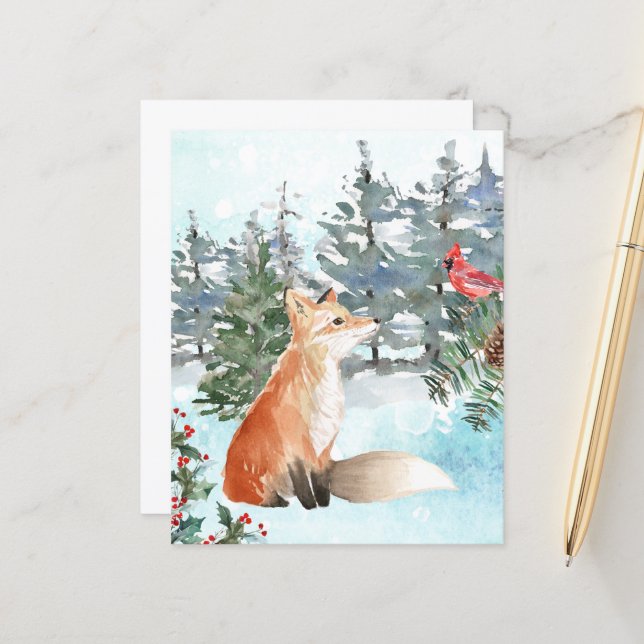 Orçamento Woodland Fox Natal (Frente/Verso In Situ)