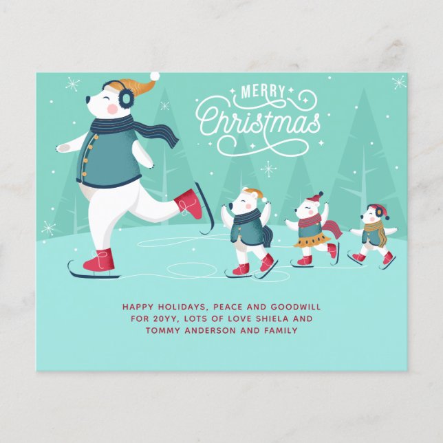 Orcas Polares De Natal E Corte De Gelo (Frente)