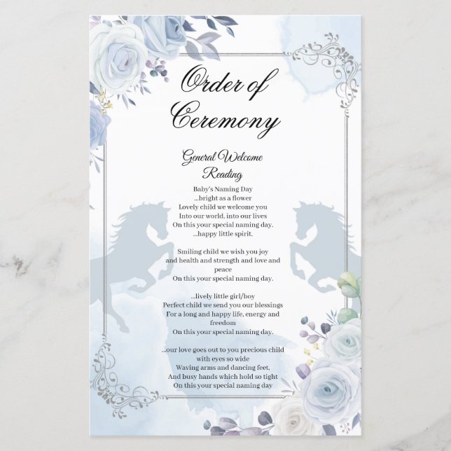 Ordem de Cerimônia do Batismo de Prata Mexicano (Frente)