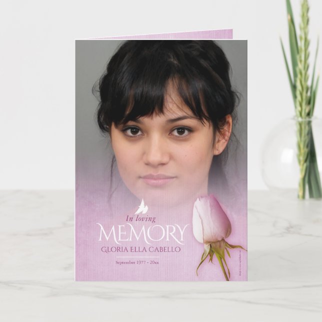 Ordem de serviço do programa funerário rosa púrpur (Frente)