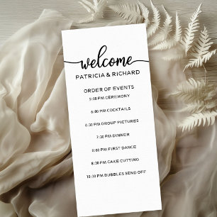 Ordem dos Eventos do Casamento Chic Preto e Branco