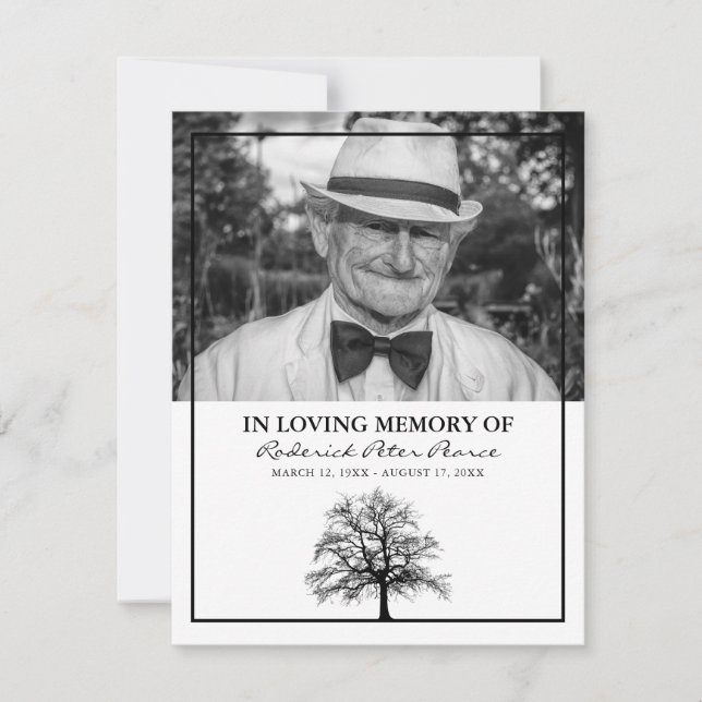 Ordem Funeral de Serviço | Árvore Elegante Obrigad (Frente)