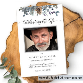 Ordem Funeral de Serviço, Elegante Memorial Progra