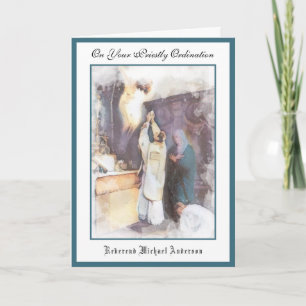 Ordenação de Padre Católico Cartão de Jesus Re