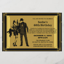 Ordenamento do Orçamento 20 Garota-Flapper Convite