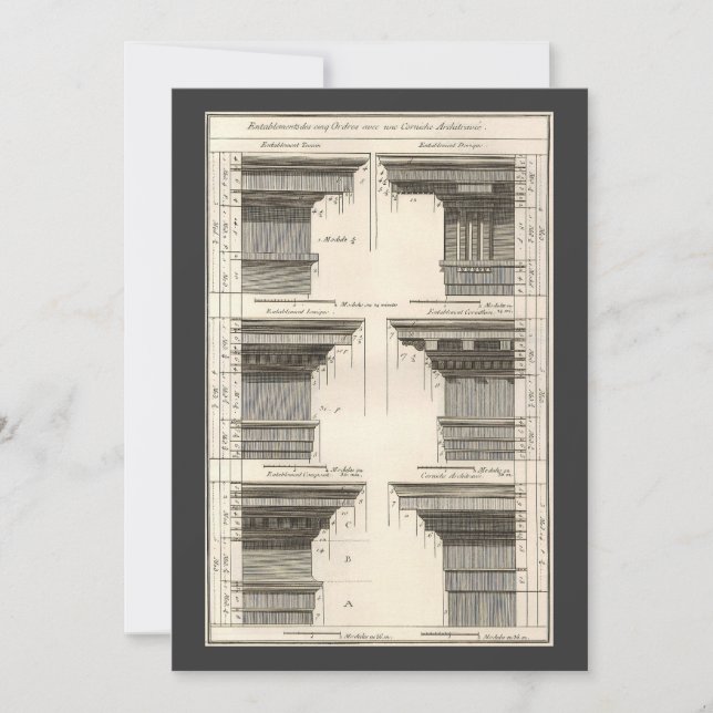 Ordens de Arquitetura, Tabulações Vintage (Frente)