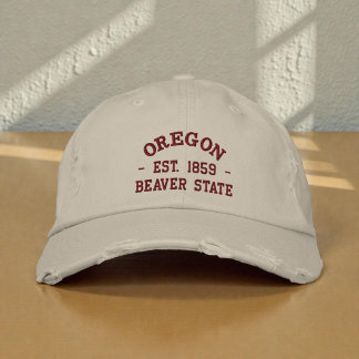 Oregon Est 1859 Beaver State Boné Bordado