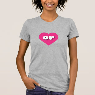Oregon Hot Pink Heart - Love T-Shirt