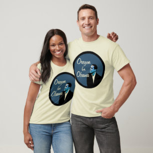 Oregon para o t-shirt do azul de Obama