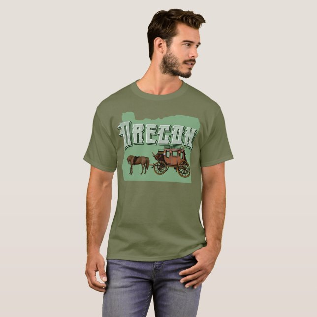 Oregon Trails Wagon T-Shirt (Frente Completa)