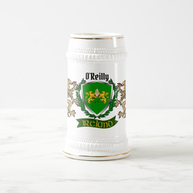 O'Reilly/Reilly Irish Shield Beer Caneca de cervej (Centro)