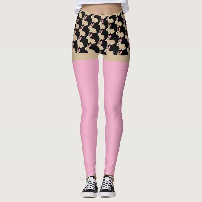 "ORELHAS DE COELHO" - LEGGINGS DE ROUPA DE TREINO (Frente)