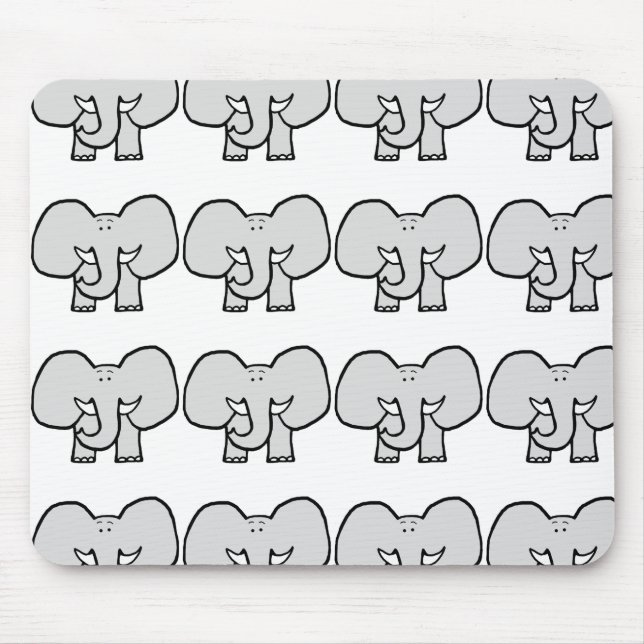 Orelhas grandes o elefante Mousepad (Frente)